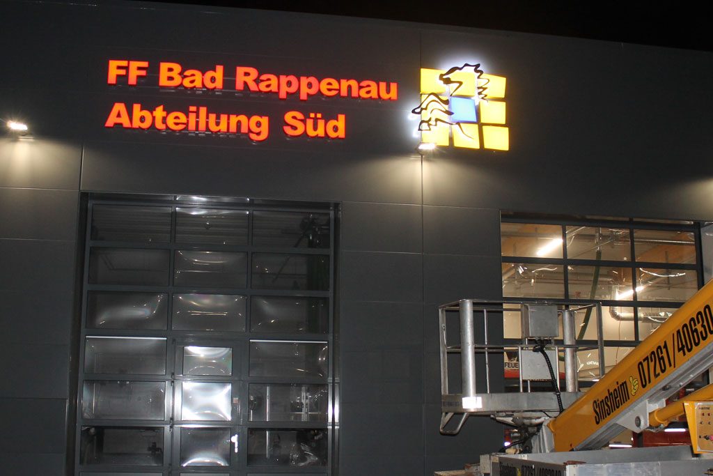 Lichtwerbeanlage Feuerwehr Bad Rappenau